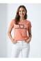 Ladies Graphic T-shirt -ORANGE - 2
