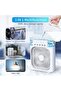 700ml Portable Mini Air Conditioner, USB Evaporative Cooler Fan with LED Light, White - 4