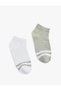 Cotton Striped 2-Piece Sock Set - 2