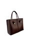 Women's Hand and Shoulder Bag with Lace Detail and Stitched Thin Straps - 4