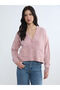 Özmarka New Season V-Neck Women's Knitwear Cardigan