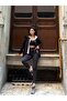 Combed Cotton Hooded Vest Denim Jacket Set Sleeve Embroidery Detail - 3
