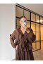 Firfir Detailled Sheer Blouse Brown