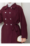 Double Buttoned Shirt & Skirt Hijab Set Rc9022 - 8