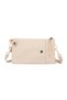 Beige Ultra Light Fabric Daily Small Size Women's Phone, Money and Card Bag - 3