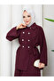 Double Buttoned Shirt & Skirt Hijab Set Rc9022 - 6