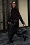 Black Elastic Waist Women's Leather Balloon Pants Mg2701 - 8