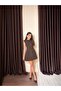 Women's Double-Breasted Button Detailed Zero-Sleeve Padded Dress