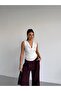 Women's White Degaje Collar Draped Sandy Blouse Hzl25S-Fry123131 - 5