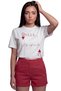 "Queen of Hearts" Playing Card Themed Printed 100% Cotton Relaxed Fit Premium Women's T-Shirt - 6