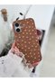 iPhone 16 Compatible Printed Coffee Mini Flower Design Flexible Protective Silicone Case - 4