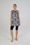 Digital Print Patterned Sleeveless Tights Strap Dress Swimsuit