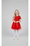 Girl's April 23Rd and October 29Th Performance Outfit Solid Color Short Sleeve Red T-Shirt Red Tutu Skirt Set - 2