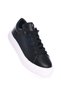 Black Colored Casual Mesh Leather Sports Shoes - 3