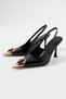 Velmore Premium Stone-Embellished Black Stiletto Heel Women's Shoes - 2