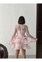 Rochie elegantă brodată cu volane - 4