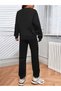 Your Own Unique Style Printed Black Women's Tracksuit Set 100% Cotton - 2