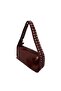 Studded Strap Detailed Zippered Soft Leather Women's Hand and Shoulder Bag - 4