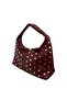 Oval Strap Soft Leather Women's Hand and Shoulder Bag with Staple Accessories - 4