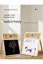 Kids Double-Sided Wooden Art Easel with Magnetic Black & White Board - 5