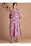 Mysamr Pink Viscose Cotton Kurta With Palazzo & Dupatta Set - VRN1016 | Pink