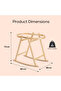 Moses Rope Basket with Stand - White - 8