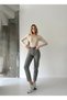 High Waist Belt Epaulette Detail Mom Jeans - 3