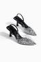 Santorini Women's Stiletto Stone Pointed Toe Open Back Evening Dress Heeled Shoes - 3