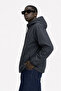 Men's Trend Zippered Smoked Raincoat & Windbreaker - 3