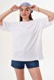 Women's Back Print Detailed Crew Neck Oversize T-Shirt 260261 - 2