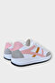 Unisex Casual Sports Shoes with Side Stripes and Laces White - Powder - 5