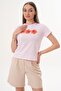 Women's Print Detailed Crew Neck T-Shirt 260136 - 4