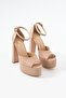 Women's Genuine Leather Platform Shoes Mink - 4