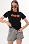 Women's Print Detailed Crew Neck T-Shirt 260136 - 2
