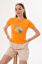 Women's Print Detailed Crew Neck T-Shirt 260138 - 4