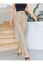 Burgundy Color High Waist Masculine Cut Fabric Trousers - 2