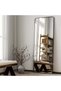® Decorative Black Floor Mirror, Vertical, Rectangular, Rounded Corners, 150x40 cm - 3