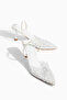 Santorini Women's Stiletto Stone Pointed Toe Open Back Evening Dress Heeled Shoes - 4