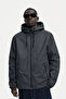 Men's Trend Zippered Smoked Raincoat & Windbreaker