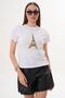 Women's Print Detailed Crew Neck T-Shirt 260137 - 4