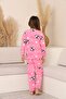 My Little One's Cicileri Panda Patterned Welsoft Girls' Pajama Set-Pink - Pink - 3