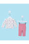 Baby Pale Pink Printed T-Shirt & Pyjama 2-Piece Nightwear Set