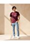 Men Burgundy Printed T-Shirt - 3