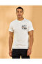 Men White Printed T-Shirt