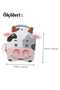Cow Figurine Metal Piggy Bank with Lock and Cute Bag Metal Piggy Bank Children's Piggy Bank-15 cm - 4