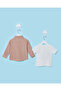 Infant Boys Beige and White Cotton Linen 2-Pack Shirts - 4