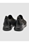 Leather Detailed Black Summer Men's Knitwear Shoes - 3