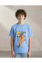 Senior Boys Blue Naruto Printed T-Shirt