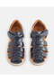Boys Navy Plain Fisherman Sandals - 3