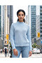 Women’s Light Blue Long Sleeve Acrylic Knit Top